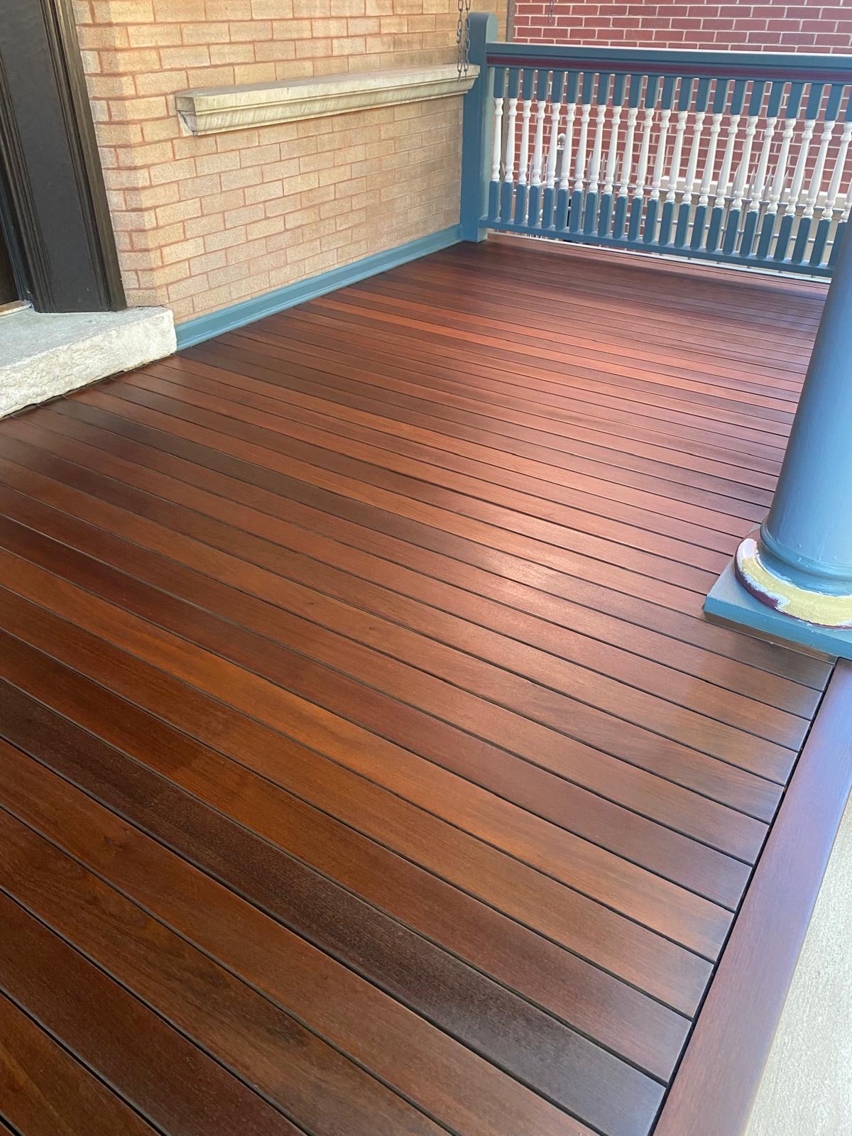 Deck staining