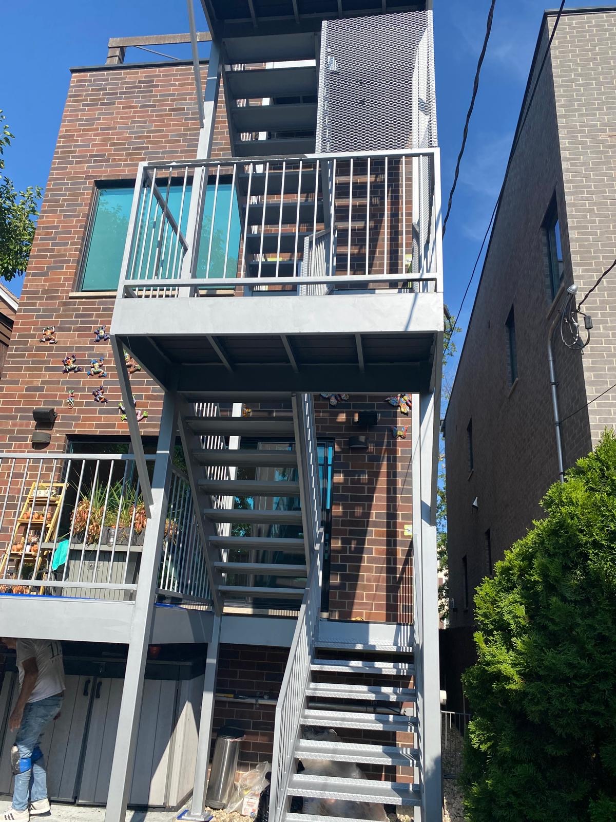 Weathered deck before refinishing